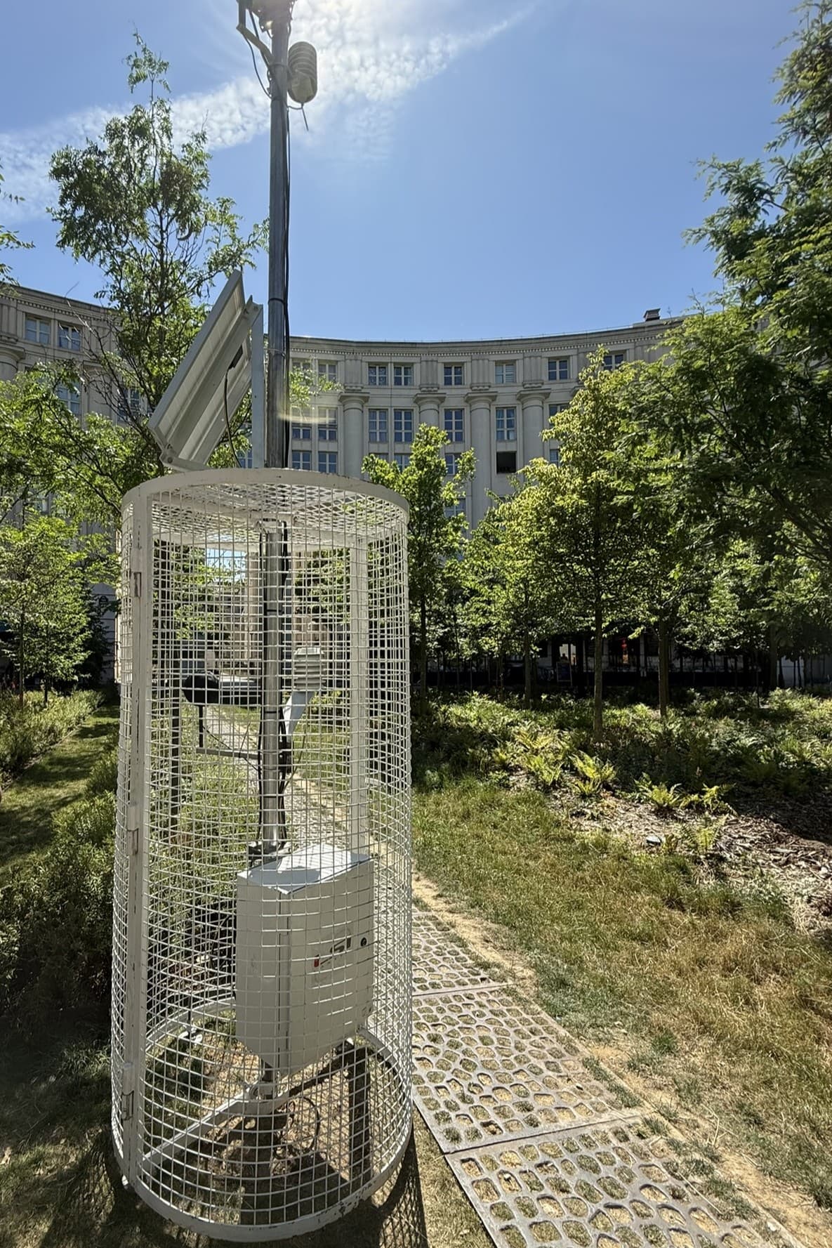 Prise de mesures microclimatiques sur site